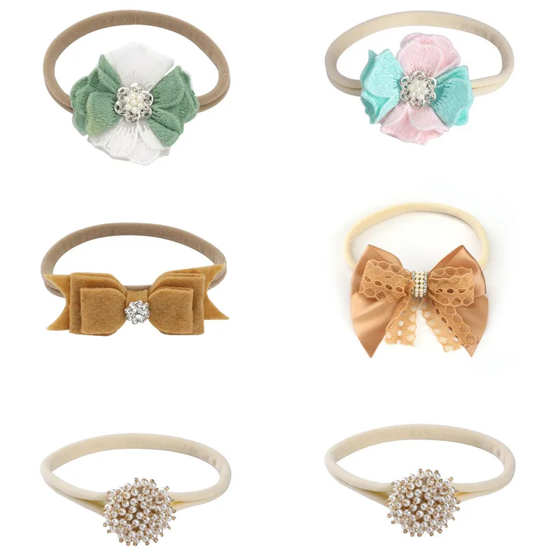 3 PCS Baby Hair Accessories Newborn Baby Handmade Flower Headbands