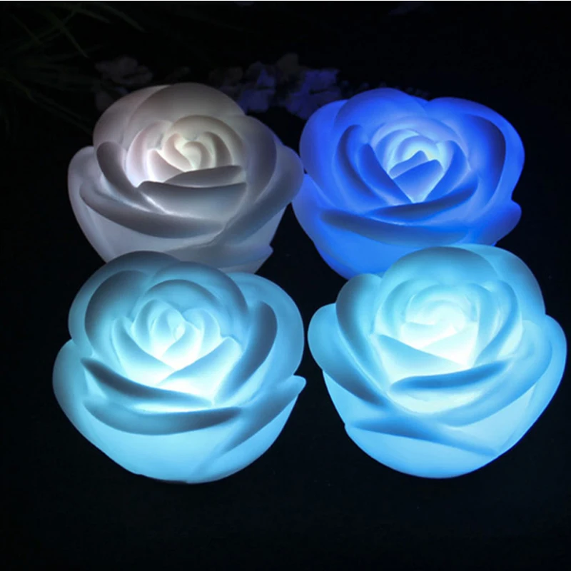 Baby Night Light LED Rose Shape Lamp Light Baby Nursery Flower Lamp Great For Children Gift Bedroom Decor Led Night Lamps (4)