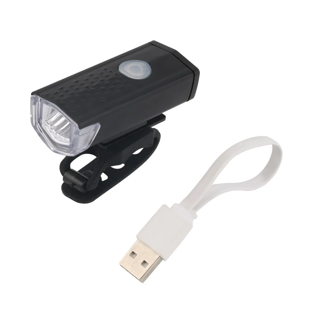 

3 Lighting Modes USB Rechargeable Bike Head / Front White Light Lamp Black Bicycle Cycling Hot Sale