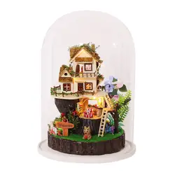 DIY кукольный домик с мебелью микро Пейзаж Craft орнамент сборки модели ручной работы подарок игрушки песня леса GN03 # E