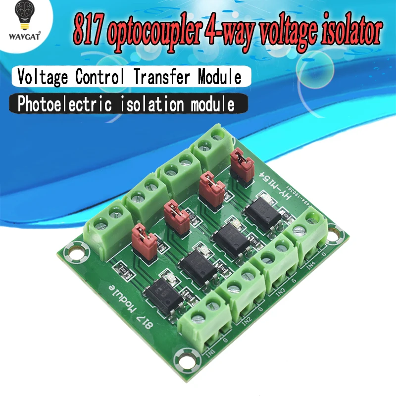 

PC817 3.6-30V 4 Channel Optocoupler Isolation Board Voltage Converter Adapter Module Driver Photoelectric Isolated Module 817