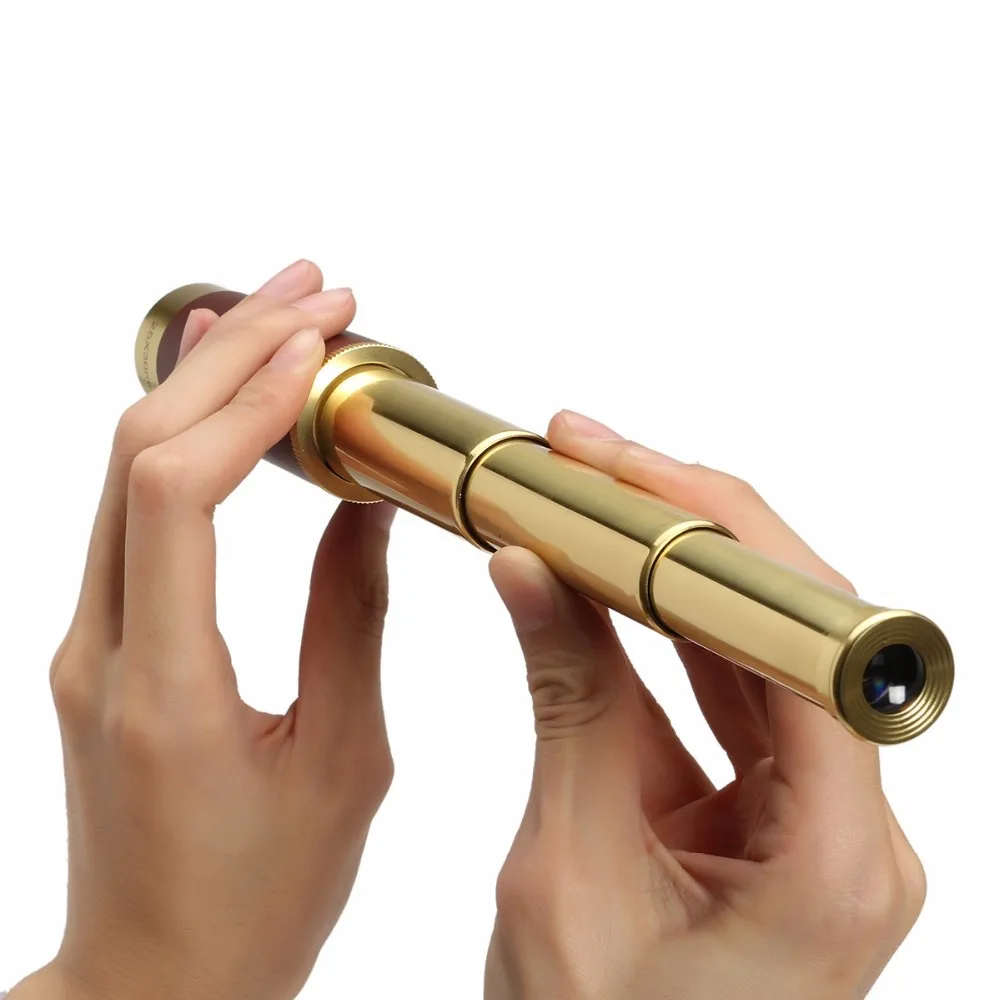 قراصنة الكاريبي 25x30 telescopio أحادي تلسكوب البصريات بحري النحاس المنظار البحرية في الهواء الطلق التخييم حقيقية