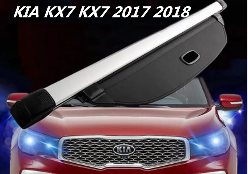 

JIOYNG High quality Car Rear Trunk Security Shield Cargo Cover For KIA KX7 KX7 2017 2018 ( black, beige)