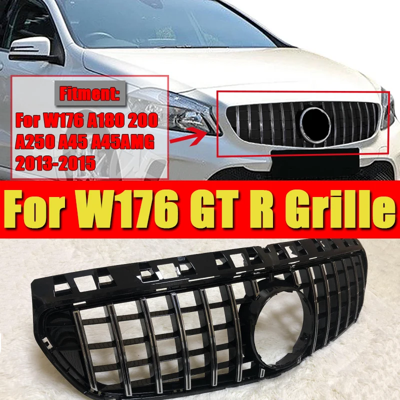 W176 A Class A45AMG grille grill A160 A180 200 GTS grills TO 09/ Silver Only For Pre facelift models to 09/ without sign