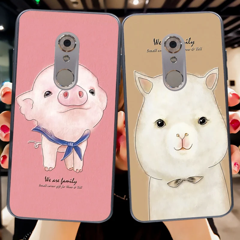 

Cute Animal Soft Silicone Case For ZTE Axon 7 A2017 3D Emboss Funny Rabbit TPU Back Cover For ZTE Axon 7 Mini