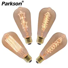 Лампа Эдисона, лампада, Ретро лампа E27, 220 В, 40 Вт, St64, Edison лампочки с ампулой, винтажный светильник накаливания, лампа, Рождественский светильник, ing светильник
