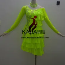 Горячая распродажа! KAKA-L140228, женская одежда для латинского танца, бахрома для сальсы платье Танго, Самба Румба Чача платье, латинское танцевальное платье для продажи