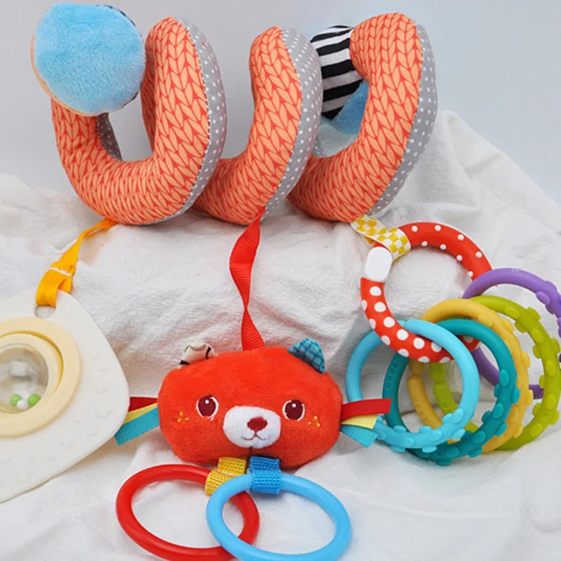 Новая детская подвесная игрушка кольцо животное погремушка Колыбель подвесная для детской коляски игрушки Прорезыватель Мягкая кукла