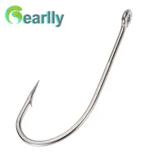 Высокое Качество Колючая рыболовные снасти, крючки 10 Вид из Размеры 1#-10#10 шт./лот Нержавеющая сталь заточены Fishinghooks с отверстием