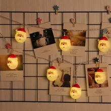 4 м 20 светодиодный светильник s с рождественской подвеской с Санта-Клаусом теплый белый/Красочный Светодиодный светильник для украшения праздника светильник для рождественской елки