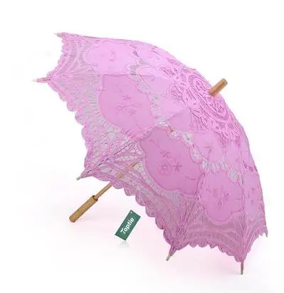 48 см ремесло зонтик Многослойные бутон шелк открытый сцены реквизит Зонты - Цвет: Розовый