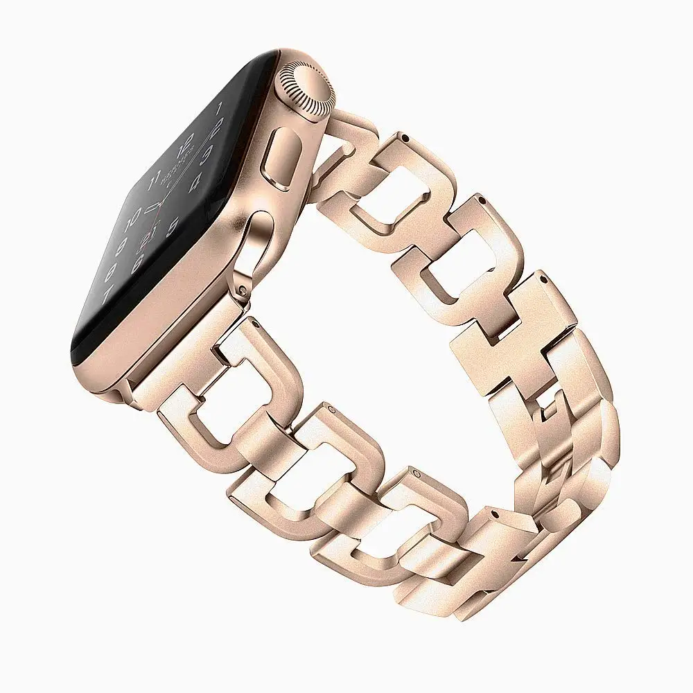 KINGBEIKE Stainless Steel Band For Apple Watchband 1/2/3/4 Series Watch Band Metal Links iwatch 38mm/42mm 40mm/44mm Bracelet