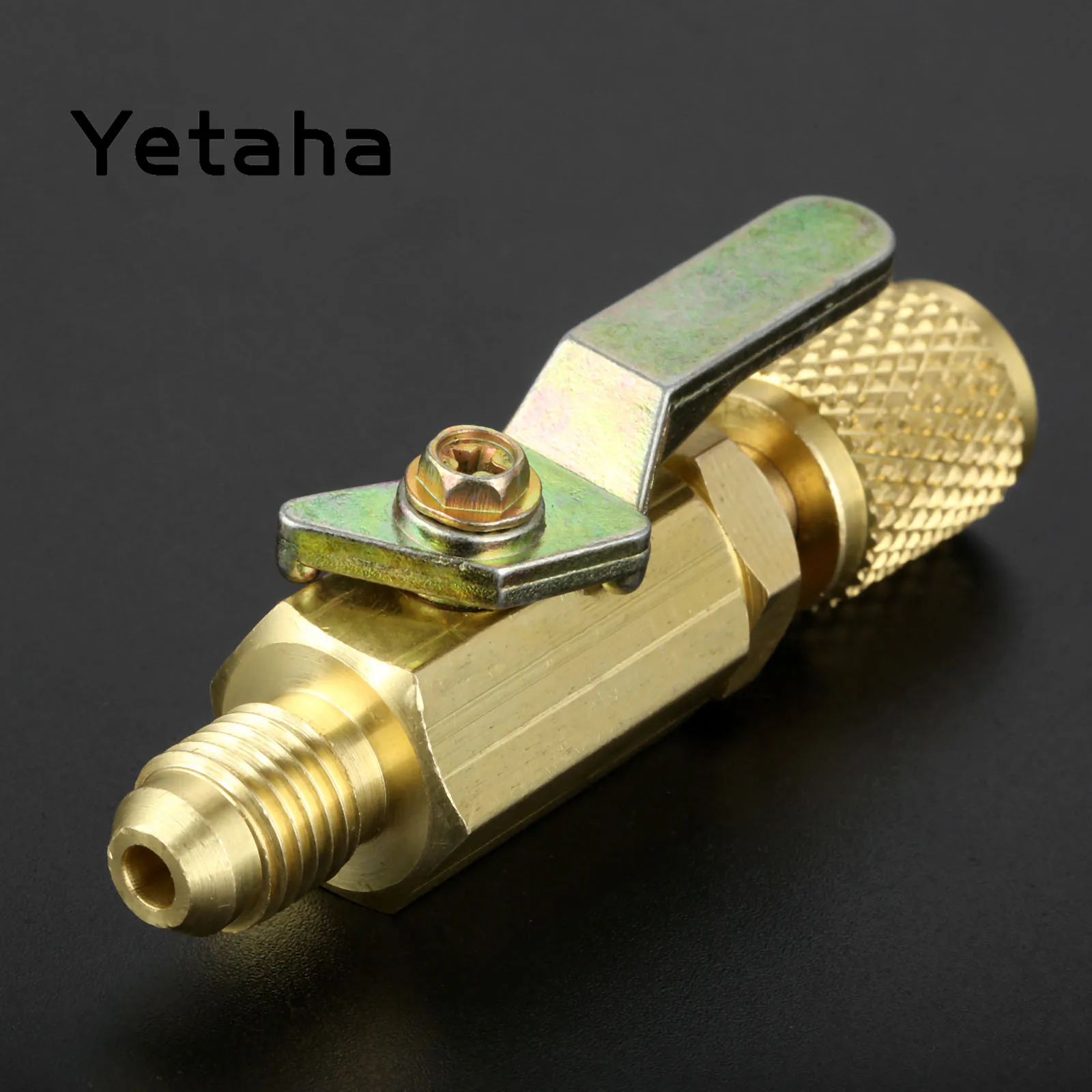 

Yetaha 1Pc R410a R134a Air Conditioning Refrigerant Valve Copper Straight Ball Valves Adapter A/C Charging Hoses Tools