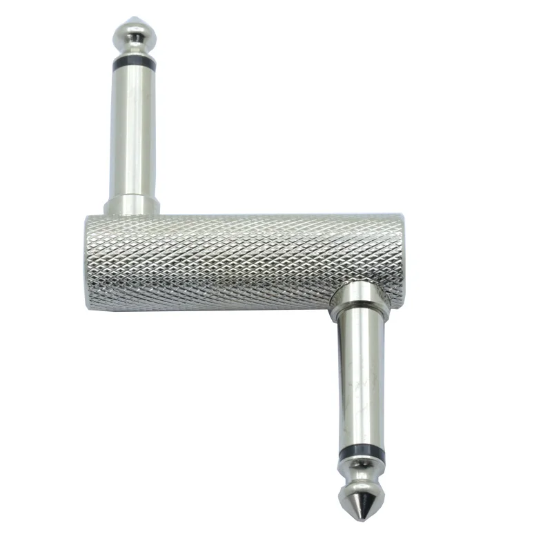Righ Angle 6.35mm Coulper Guitar Effects Pedal Connector 14 Inch 2Pole Mono Male to Male Plug Adapter Audio Converter (4)