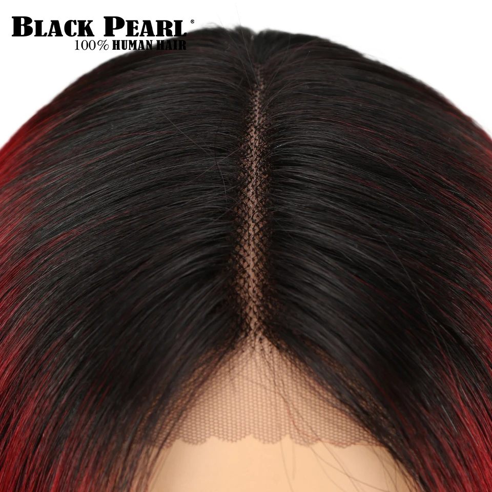 L бразильский прямой короткий Боб Ombre Синтетические волосы на кружеве человеческих волос парики для Для женщин 130% плотность розовый кирпич