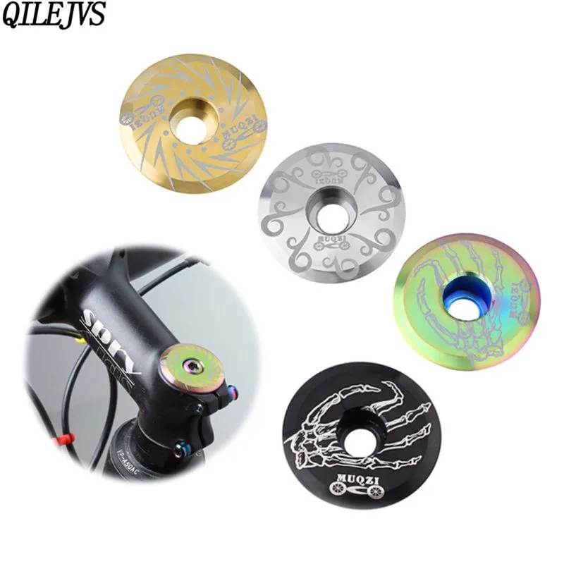 

QILEJVS 1 Set Bicycle Bowl Cover Set For 28.6mm Front Fork Handle Top Cover Mountain Road Bike Modification Supplies
