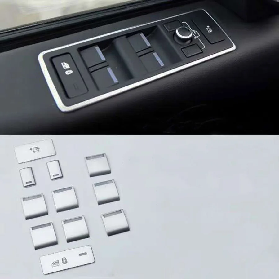

2019 New Arrival Door Window Button Sticker For Range Rover Evoque for Discovery Sport Car Interior Accessories