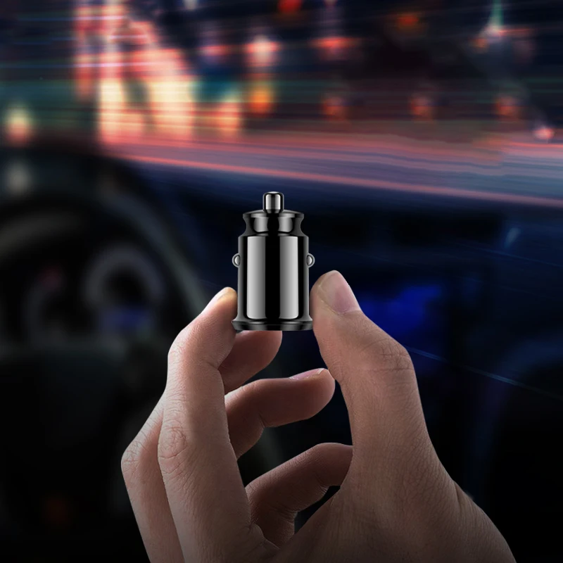 

Car Charger Fast Charge Dual USB Car-Charger For iPhone 7 Mobile Phone Charger Tablet 3.1A PD Car Cigarette Lighter Slot Charger