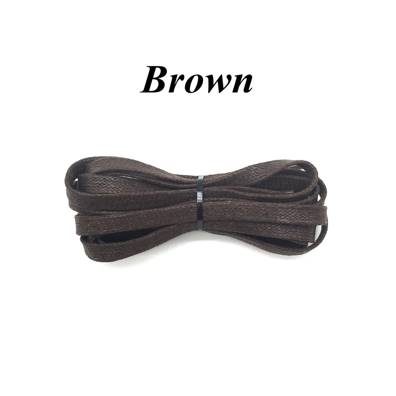 1 пара хлопчатобумажных шнурки для обуви унисекс, повседневные кожаные ботинки с высоким берцем, модные брендовые Водонепроницаемые Шнурки P3 - Цвет: Brown