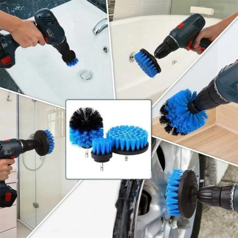 3 pcs Power Scrubber Brush Set for Bathroom Drill Scrubber Brush for