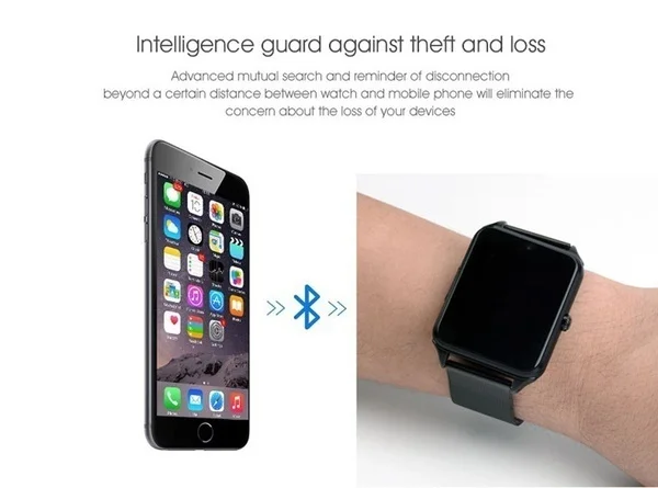 Smart Watch Metal Clock With Sim Card Slot Push Message Bluetooth For Android IOS Phone Smartwatch