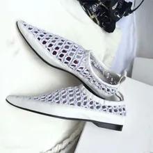 Новые модные дышащие туфли на плоской подошве с острым носком из сетчатого материала; женские кожаные стеганые лоферы; Повседневная Женская обувь в рыбацком стиле на низком каблуке