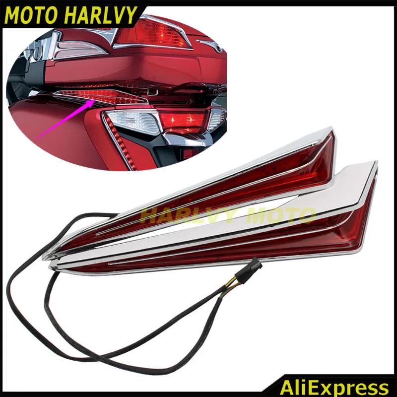

2017 NEW LED Motorcycle Rear Tour Pack Run Turn Light Motor Tail Turning Signal case for Honda Gold Wing GL1800 2012-2016