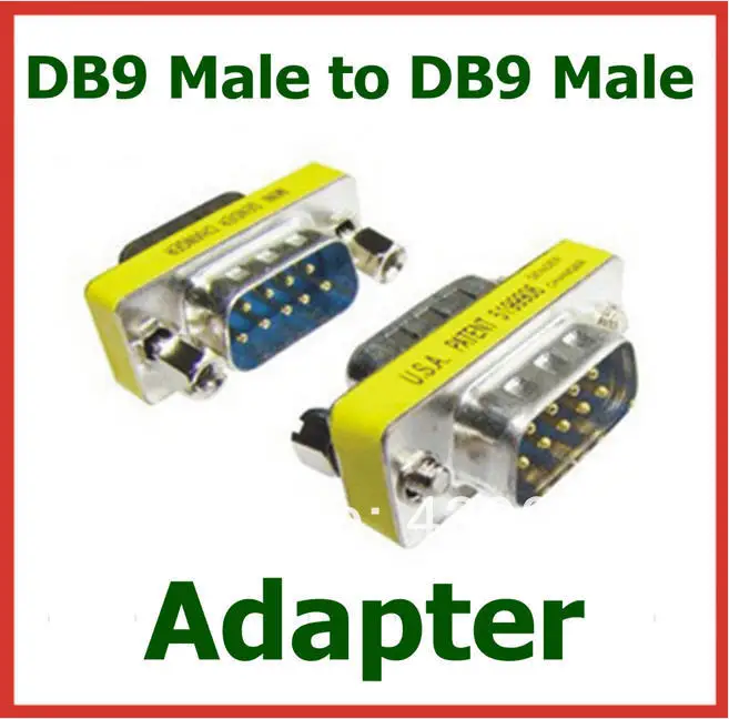

50pcs Adapter DB9 Male to DB9 Male Converter Connector High Quality
