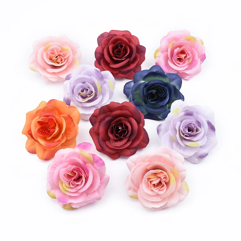 

10PCS artificial plants for home decor wedding bridal accessories clearance diy christmas wreath scrapbooking roses flowers wall