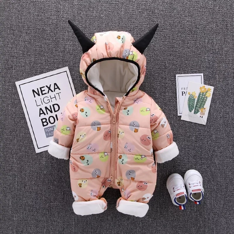 

Bnwige Baby Rompers winter Cute Rabbit Hooded Long Sleeve toddler Jumpsuits Baby boy girl clothes Cotton infant Newborn warm