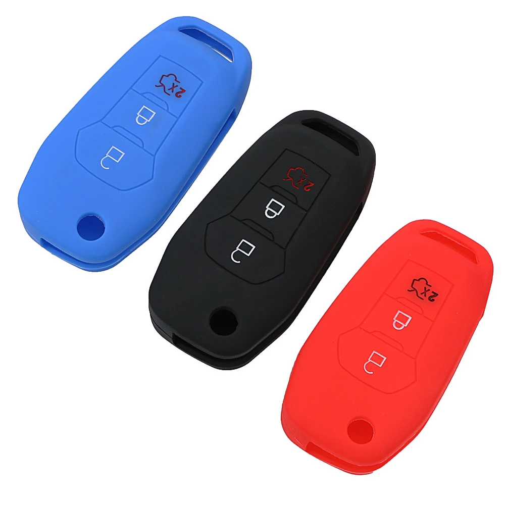 

Key Case for Car Silicone Car Remote Key Fob Shell Key Cover Case Auto Accessories For FORD NEW MONDEO