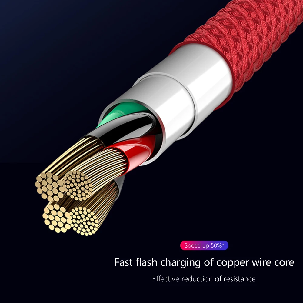 FBYEG USB مغناطيسي صغير كابل نوع C آيفون LED الهاتف المحمول الكابلات سريع شحن نوع سلك-C المغناطيس كابل شاحن الهاتف