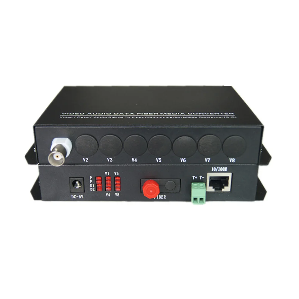 

Multifunction Fiber optic media converters 1CH Video and 10/100M Ethernet RJ45 and RS485 Data - FC Singlemode 20Km for CCTV