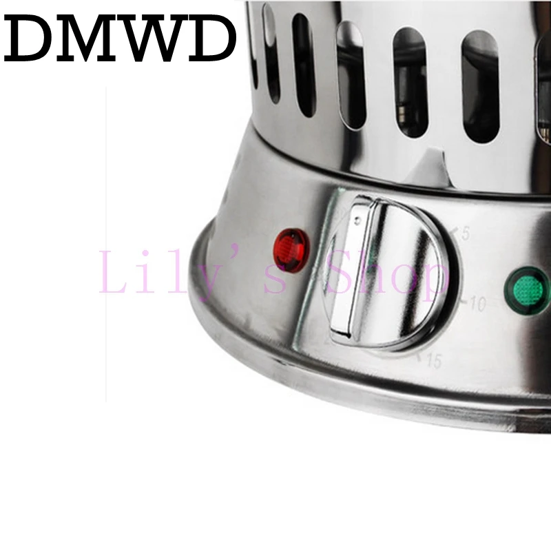 DMWD электрическая духовка бездымного барбекю шашлык роторная машина гриль Автоматическое вращение гриль жаркое домашнее ягненка шампуры