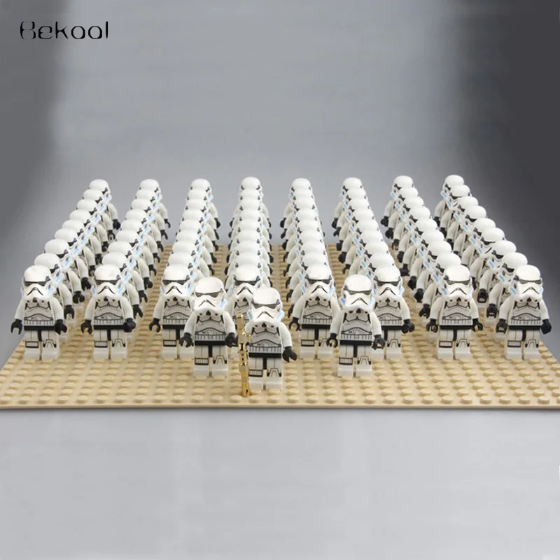 100pcs/lot Star Wars Stormtrooper minifig Battle Pack Compatible legoes