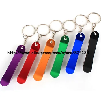 

(8.8*1.6cm) Skateboard Shaped Sports Keyring Opener,Mixed Color Bottle Opener Keychains,Anodized Aluminum Opener,Free Shipping