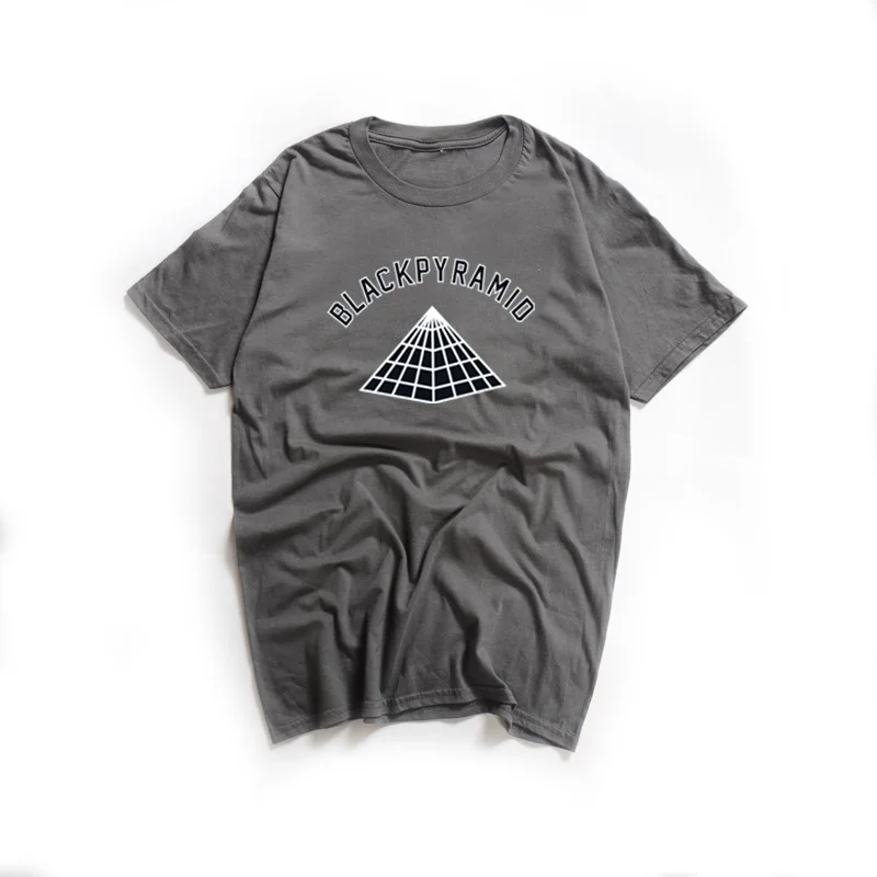 Swag летняя футболка для мужчин и женщин черная пирамида хип хоп принт с короткими