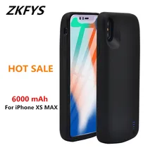 ZKFYS для iPhone XS MAX, ультра тонкие силиконовые чехлы с защитой от падения на заднюю панель, чехлы для зарядки аккумулятора, 6000 мАч, чехол для быстрой зарядки