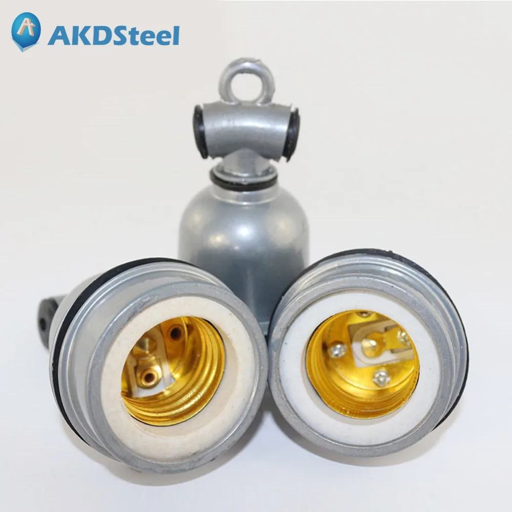 Akdsteel E27 Алюминий Ретро лампа держатель Керамика тепла винт лампы База разъем