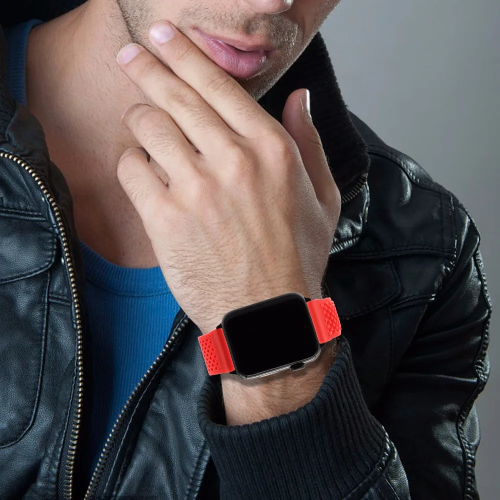 Силиконовый ремешок для часов + адаптеры iWatch Apple Watch Sport Edition 38 мм 42 на запястье