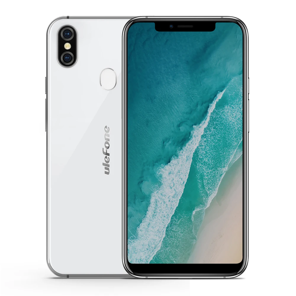 Ulefone X 4G Notch display Android 8,1 беспроводной зарядный мобильный телефон Face ID 5,85 дюймов HD+ 4GB 64GB 3300mAh смартфон - Цвет: Белый