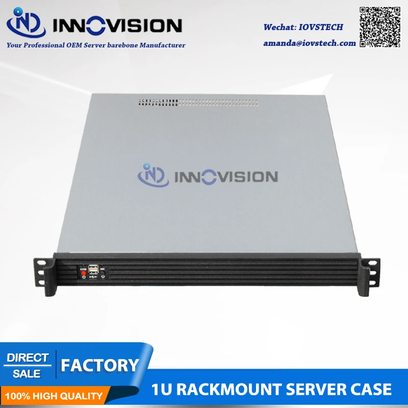 Стильная алюминиевая передняя панель рама 1U rackmount RC1650L Безвинтовой вентилятор