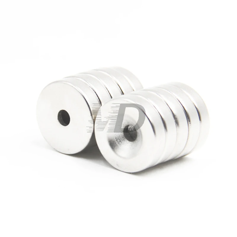 

5pcs Super Strong Round Neodymium Countersunk Ring Magnets 20mm x 4mm Hole: 5mm N50 Neodymium Magnet Free Shipping