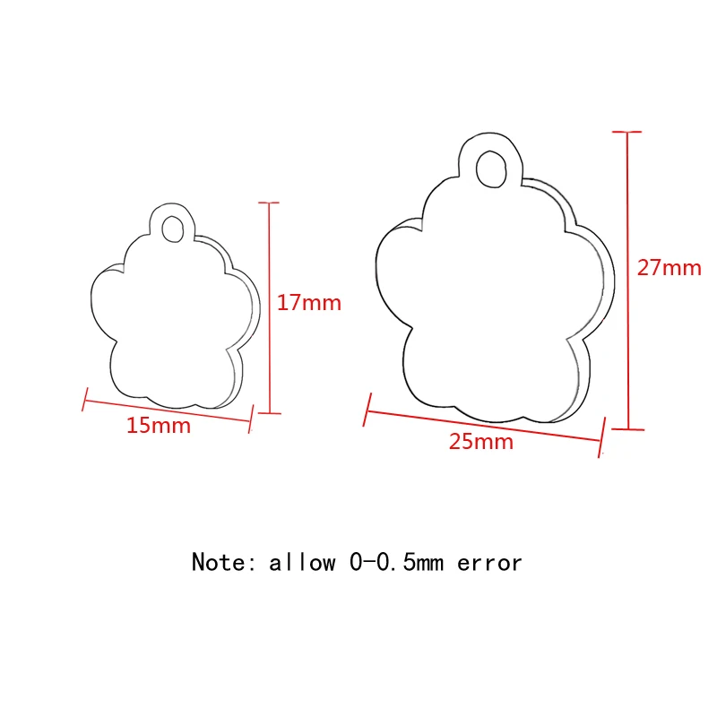 CTHOLD, 30 шт./лот, милая Выгравированная идентификационная бирка для собак, лапа, сделай сам, сплав, идентификационные бирки для собак, кошек, персонализированные светоотражающие ошейники для домашних животных
