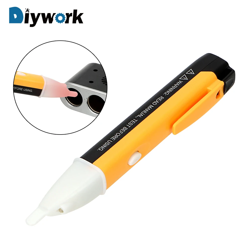 

DIYWORK Test Pencil Voltage Detectors Voltage Alert Pen Safe 90-1000V AC Non-Contact Electroscope Measuring Tool