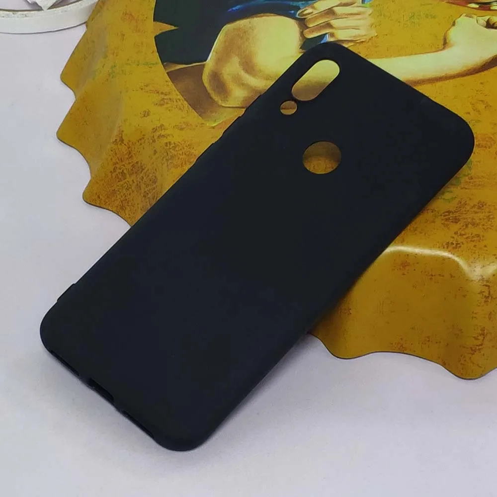 Для Xiaomi Redmi 7 Чехол Redmi 7 чехол Мягкие силиконовые с рисунком задняя крышка для Coque Redmi7 Xiaomi Redmi 7 Чехол для телефона бампер - Цвет: Black TPU