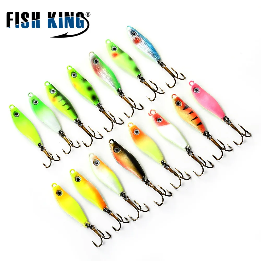 FISH KING приманка для подледной рыбалки 3D глаза вес 4 5 г/7 г/9 г джиг крючок зимней рыбы