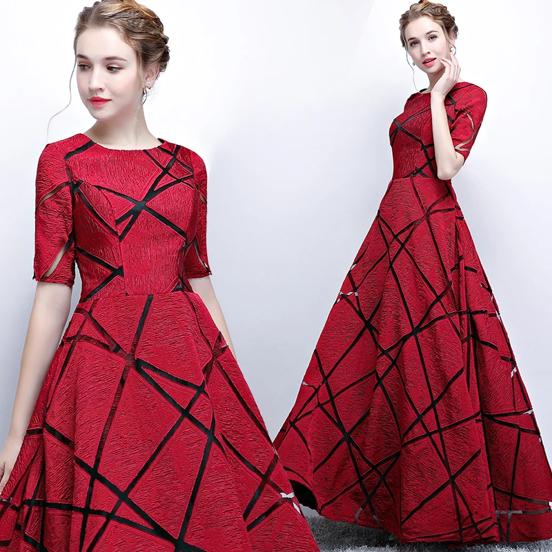 SSYFashion новое простое выпускное бальное платье для банкета элегантное серое вечернее платье в пол с короткими рукавами Вечерние платья на заказ