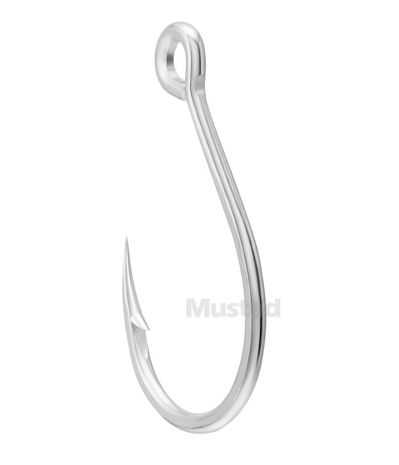 Gancho de Pesca de Mar Gancho de Pesca Aço de Carbono Autêntico Mustad 10121 Elevado Gancho Farpado Gancho Jigbait Lure Peixe Preto Snakehead Pesca 6 Esporte e Lazer