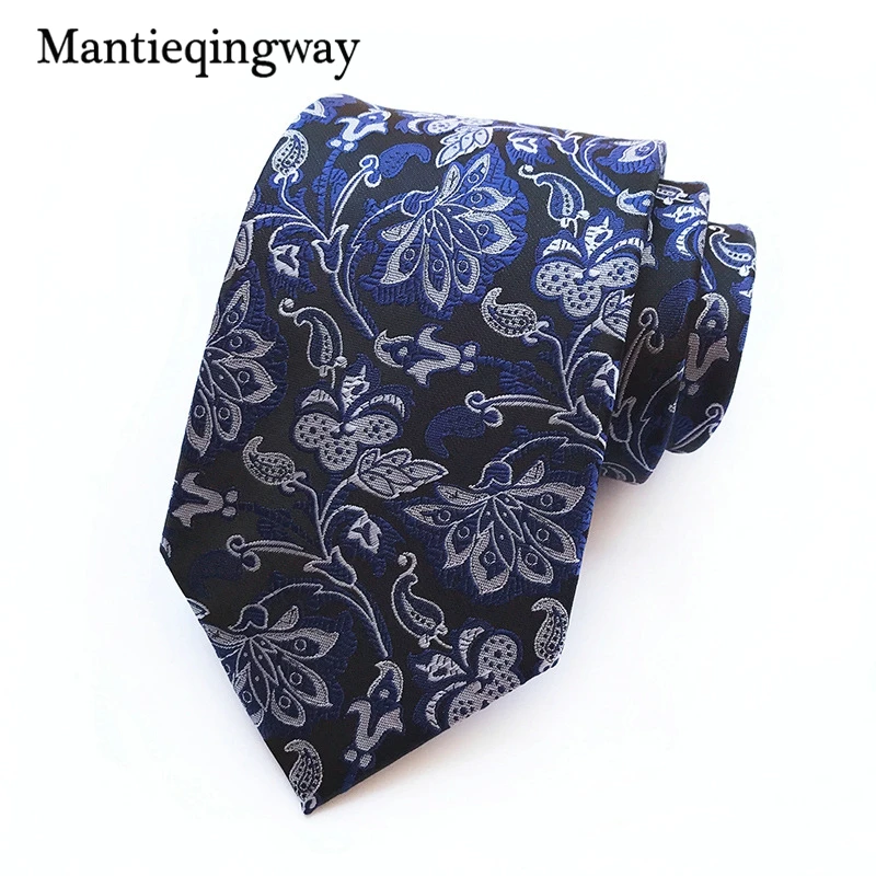 Mantieqingway 8cm Paisley Floral Necktie Ties for Mens Wedding Suits Marriage Neck Gravata Cravat Neckwear Accessories | Аксессуары для